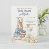 Peter Rabbit Baby shower Uitnodiging (Staand voorkant)