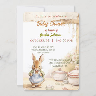 Peter Rabbit Baby shower Uitnodiging