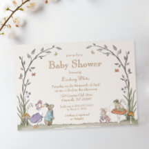 Peter Rabbit Baby shower Uitnodiging