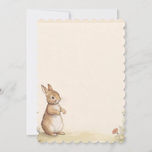 Peter Rabbit Baby shower Uitnodiging (Achterkant)