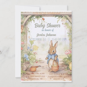 Peter Rabbit Baby shower Uitnodiging