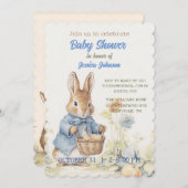 Peter Rabbit Baby shower Uitnodiging (Voorkant / Achterkant)
