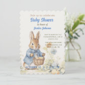 Peter Rabbit Baby shower Uitnodiging (Staand voorkant)