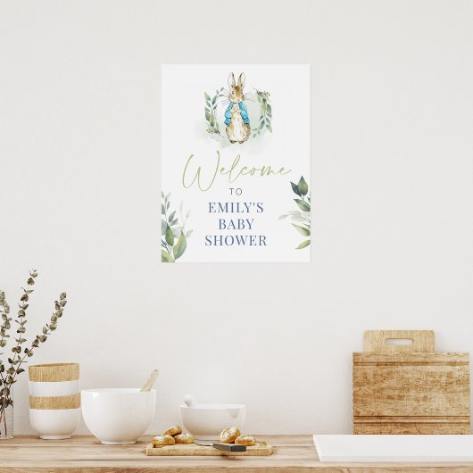 Peter Rabbit Baby shower Uitnodiging Poster (Keuken)