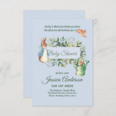 Peter Rabbit BABY SHOWER Uitnodigingen Jongen of M (Voorkant / Achterkant)