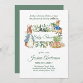 Peter Rabbit BABY SHOWER Uitnodigingen Jongen of M (Voorkant / Achterkant)