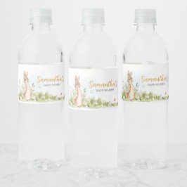 Peter Rabbit Baby shower Waterfles Etiket