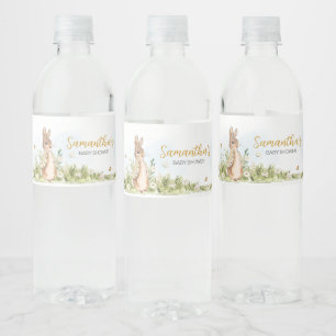 Peter Rabbit Baby shower Waterfles Etiket