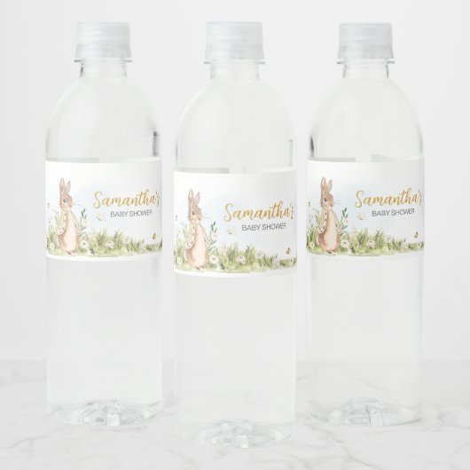 Peter Rabbit Baby shower Waterfles Etiket (Flessen)