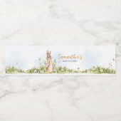 Peter Rabbit Baby shower Waterfles Etiket (Enkel label)
