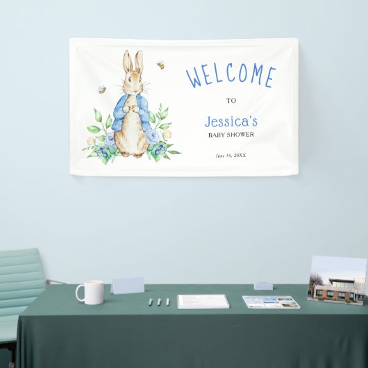 Peter Rabbit Baby shower Welcome Sign Spandoek (Beurs)