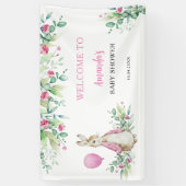 Peter Rabbit Baby shower Welkom Achtergrond Spandoek (Verticaal)