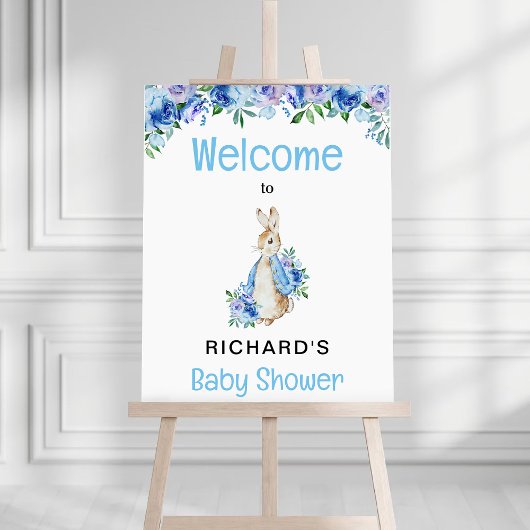 Peter Rabbit Baby shower Welkom Poster
