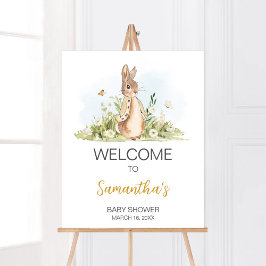Peter Rabbit Baby shower Welkom Poster