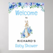 Peter Rabbit Baby shower Welkom Poster (Voorkant)