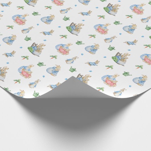 Peter Rabbit Baby Verjaardag Cadeaupapier (Hoek)