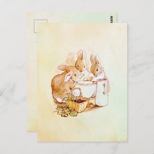 Peter Rabbit Beatrix Potter Briefkaart (Voorkant / Achterkant)