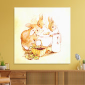 Peter Rabbit Beatrix Potter Canvas Afdruk (Insitu (Woonkamer))