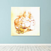 Peter Rabbit Beatrix Potter Canvas Afdruk (Insitu (Houten vloer))