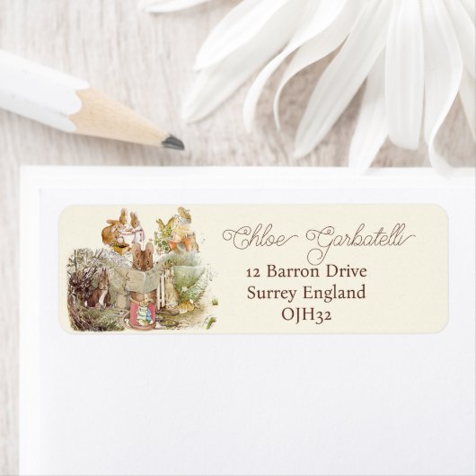 Peter Rabbit Beatrix Potter Collage  Kunst Etiket (Insitu)