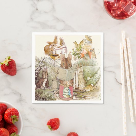Peter Rabbit Beatrix Potter Collage Vintage Servet (Insitu)