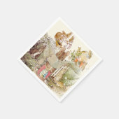 Peter Rabbit Beatrix Potter Collage Vintage Servet (Hoek)