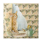 Peter Rabbit Beatrix Potter Doorway Ceramic Tile Tegeltje (Voorkant)