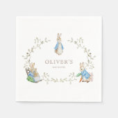 Peter Rabbit Beatrix Potter Greenery Waterverf Servet (Voorkant)