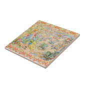 Peter Rabbit Beatrix Potter in de tuin Keramische  Tegeltje (Zijkant)