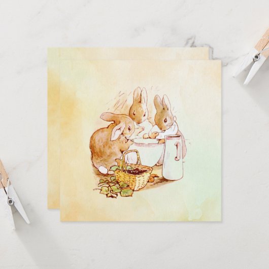 Peter Rabbit Beatrix Potter Kaart (Voorkant / Achterkant in situ)