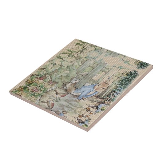 Peter Rabbit Beatrix Potter Sneaking Tegeltje (Zijkant)