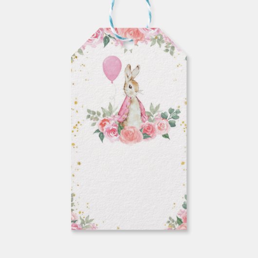 Peter Rabbit Bedankkaartje Verjaardagsfeestje Cadeaulabel (Achterkant)