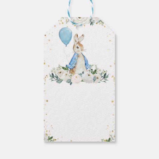 Peter Rabbit Bedankt Label Verjaardagsfeestje Cadeaulabel (Achterkant)