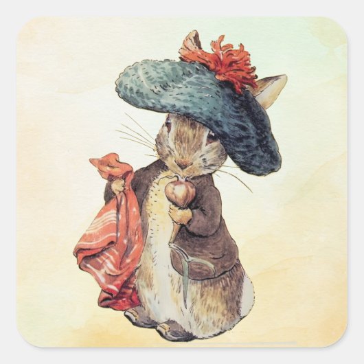 Peter Rabbit (Benjamin) Vierkante Sticker (Voorkant)