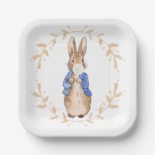 Peter Rabbit Bgloeit White Gum Papieren Bordje (Voorkant)