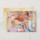 Peter Rabbit (biggen) Weefselpapier Bedankkaart (Voorkant / Achterkant)