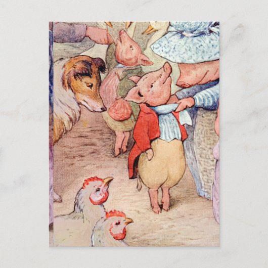 Peter Rabbit (biggen) Weefselpapier Briefkaart (Voorkant)