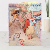 Peter Rabbit (biggen) Weefselpapier Kaart (Voorkant)