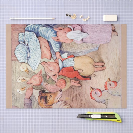 Peter Rabbit (biggen) Weefselpapier Tissuepapier (Craft)