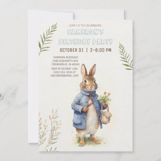 Peter Rabbit Birthday Kaart (Voorkant)