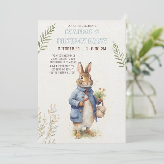 Peter Rabbit Birthday Kaart (Staand voorkant)