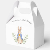 Peter Rabbit Blauw Wit  Baby shower Bedankdoosjes (Voorkant)