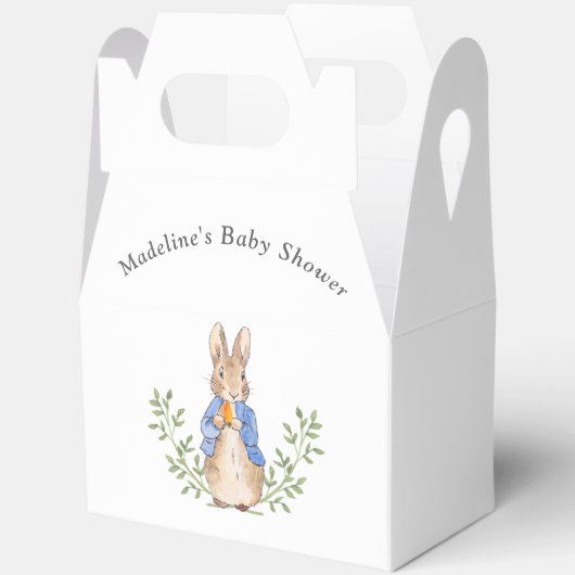 Peter Rabbit Blauw Wit Baby shower Bedankdoosjes (Open)