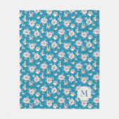 Peter Rabbit | Blauwe tuin Fleece Deken (Voorkant)