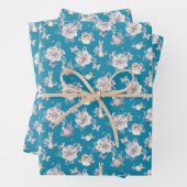 Peter Rabbit | Blauwe tuin Inpakpapier Vel (In situ)