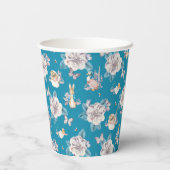 Peter Rabbit | Blauwe tuin Papieren Bekers (Achterkant)