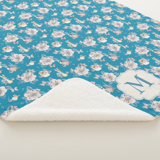 Peter Rabbit | Blauwe tuin Sherpa Deken (3/4)