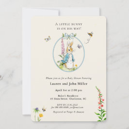  Peter Rabbit Blue Baby Boy Shower Kaart