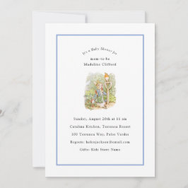 Peter Rabbit Blue  Baby shower Kaart