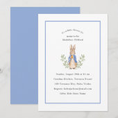 Peter Rabbit Blue  Baby shower Kaart (Voorkant / Achterkant)